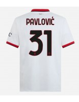 AC Milan Strahinja Pavlovic #31 Vieraspaita 2024-25 Lyhythihainen